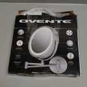 OVENTE Wall Mounted Lighted Makeup Mirror, 7" Double Sided 1X/7X Magnifying Vanity Mirror for Bathroom with LED Lights, Cordless, 360 Rotation and 13" Extendable Arm, Nickel Brushed MFW70BR1X7X