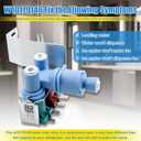 W10179146, WPW10179146 Water Inlet Valve Compatible with whirlpool, kenmore, maytag, amana, kitchen aid and ikea Refrigerator(not all models), Replacement: W10155357, 1546655, AP6016381, PS11749668