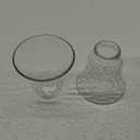 2 Pack Clear Hammered Glass Shade, Bell Shaped Light Fixture Replacement Globe or Cover with 2-1/8-Inch Fitter for Ceiling Fan Light Chandelier Wall Sconce, G0014