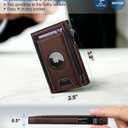 Miyozi Airtag Wallet for Men, Slim Pop Up Credit Card Holder RFID Blocking Mens Minimalist wallet for 7-9 Cards ID Window, with Gift Box