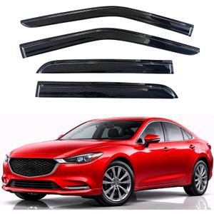 KPY Rain Guards Fit for 2014-2021 Mazda 6, Out-Channel Window Visors Vent Wind Deflectors 4PC, Car Accessories for 14-21 Mazda 6