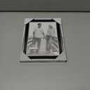 Malden International Designs Black Sleek With Silver Inside Border Picture Frame, 5x7, Black