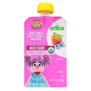 EARTH'S BEST ORGANIC SMOOTH MIXED BERRY YOGURT 4.2 OZ POUCH, BB 26 Nov 2027