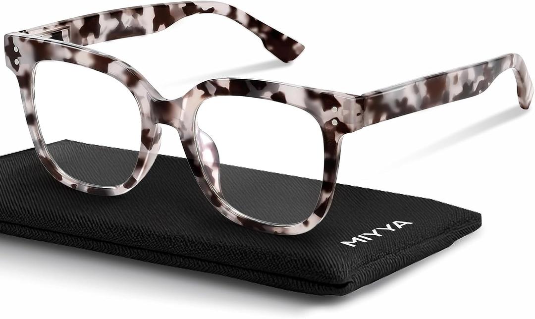miyya Blue Light Glasses for Women & Men Oversized UV & Blue Light Blocker Chunky Frames, Stylish Eyewear Accessories