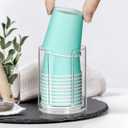 2 x Bathroom Cup Dispenser, Small Paper Cups Holder Fit 3oz Disposable Mouthwash Cup, Clear Plastic Cup Dispenser for Bathroom Vanity Countertop (4 Pack)