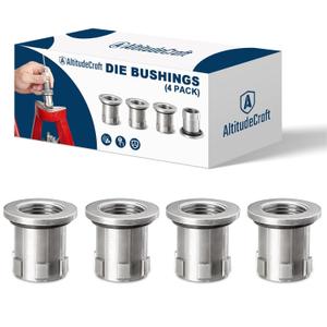 Die Bushings, Quick Change Bushing System with Press Bushing for Reloading, Compatible with Hornady Single-Stage Press and Progressive Press, 4 Pack