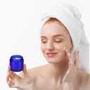 Norme 12 Pcs 4 oz Glass Jars with Lids Leakproof Round Airtight Empty Cosmetic Jars with Inner Liners Lid for Storing Lotions Powder Ointments Candle Making Tins (Blue,Black)