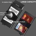 2 x Minimalist Card Holder Wallet for Men,Front Pocket Slim RFID Blocking Pop up Metal Wallet Credit Card Case with Cash Band Airtag Case,12+ Cards Storage