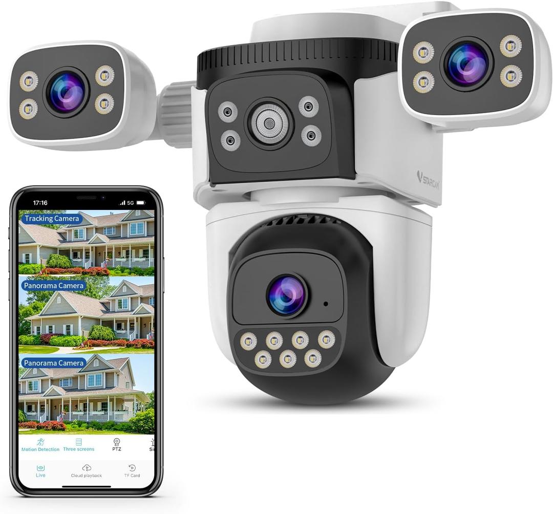 VSTARCAM Three-Lens Security Camera Outdoor