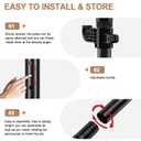 Room Divider Rod, Curtain Rod No Drilling Partition Room Dividers Tension Rod, 4-10ft (H) 48-72inch(W) Floor to Ceiling Room White