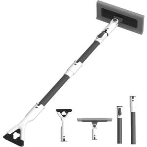 47.3" Ice Scrapers for Car Windshield, EVA Foam Snow Brush for Car, Heavy Duty Snow Broom & Squeegee with 180 Pivoting Head, Scratch-Free Extendable Snow Pusher for Car, SUV, Truck