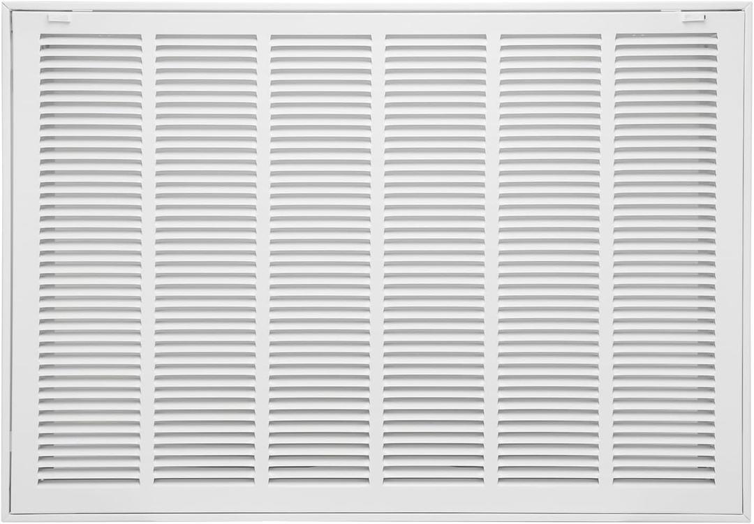 30"W x 20"H [Duct Opening Size] Steel Return Air Filter Grille - Removable Face/Door for 1 inch Filters -HVAC Vent Cover Grill - White [Outer Dimensions: 32 5/8"W X 22 5/8"H]