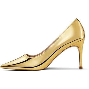 Elisabet Tang 3 in Classic Pointy Pull on Heeled Wedding Pumps - Comfortable Stiletto Closed Toe Dress Heels for Prom Work 9
