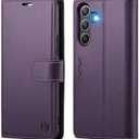 for Samsung Galaxy A25 5G Wallet Case with RFID Blocking Credit Card Holder, PU Leather Folio Flip Kickstand Protective Shockproof Cover Women Men for Samsung A25 Phone Case (Purple)