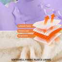 Arssm Girls Long Coat Kids Fleece Jacket Winter Puffer Jacket Warm Parka Outerwear with Hood (Purple)