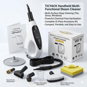 Handheld Steam Cleaner, 15S Rapid Heating