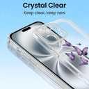 Cute Girly Crystal Clear Case Compatible with iPhone 16 Pro Max, Camera Control & Shockproof Protection Floral Case for Women, Black-Purple Butterflies