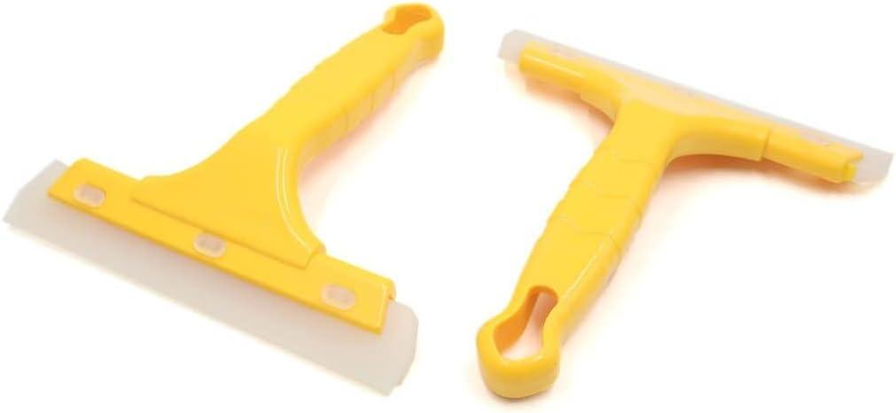 XYWHPGV 2 Pcs Yellow Rubber Blade Plastic Handle Car Glass Windshield Squeegee Scraper(5e41a c3587 74a7d 8361c 42c28 bec2a