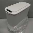 Cesun Automatic Motion Sensor Bathroom Trash Can with Lid, 2.6 Gallon Touchless Trash Bin, Smart Plastic Slim Garbage Can Small White Wastebasket for Toilet, Office, rv, Bedroom, Living Room