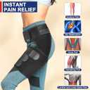 Sciatica Pain Relief Devices, Hip Brace for Women Men, Thigh, Groin, Hamstring Compression Sleeve (One Size)