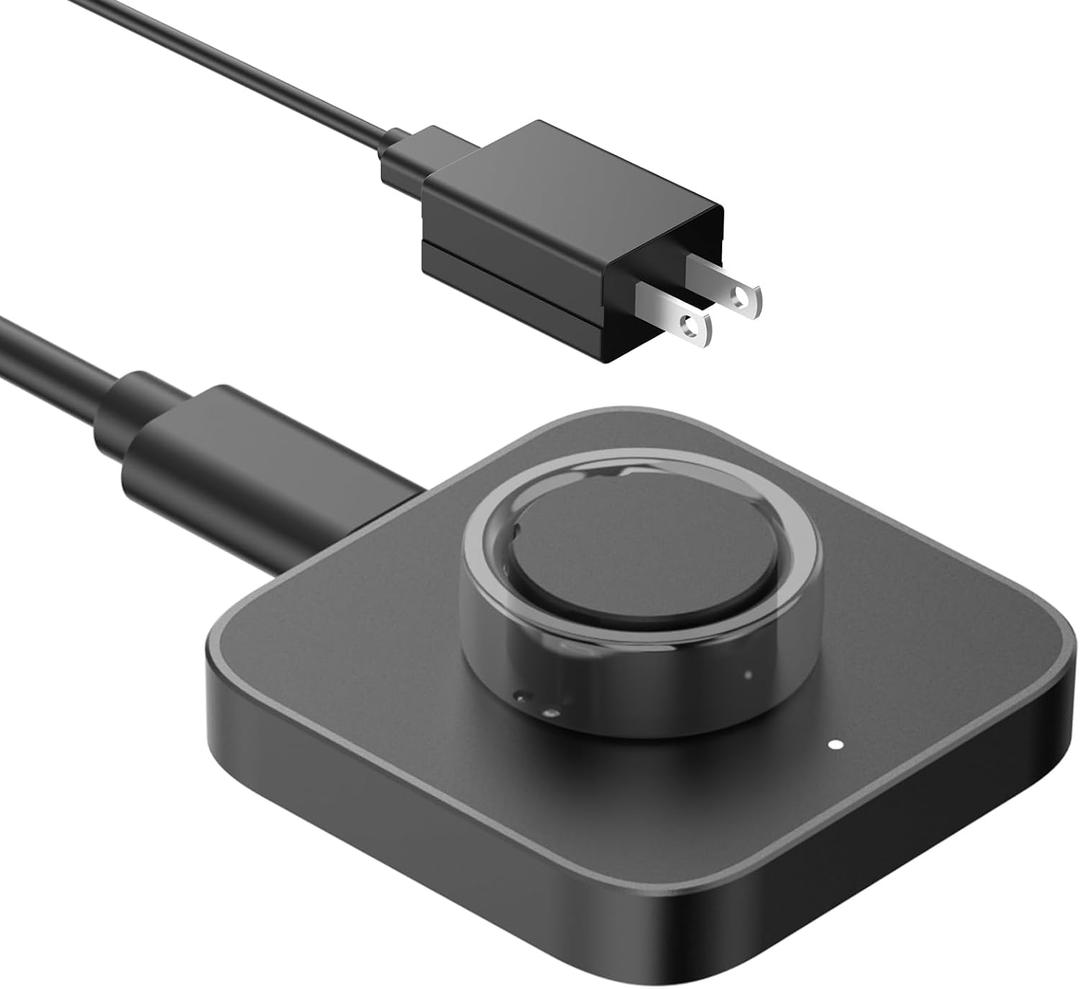 Compatible with Oura Ring Gen 4 (Size 9) Charger Fast Charging Dock with Infrared Sensing,Auto Stop Protection, Indicator, Non-Slip Base, Charger for Smart Ring Includes 59 Inch USB-C Cable