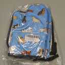 Perinsto Cute Dogs Animals Blue Oven Mitts & Pot Holders 4 Pcs Set, Decorative Heat Resistant Cooking Gloves Microwave Oven Gloves for Kitchen Baking Grilling BBQ