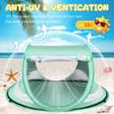 Baby Beach Tent,Large Pop Up Beach Tent Sun Shade for Beach,Portable Baby Travel Tent with Mosquito Net,Indoor Baby Play Tent,UPF 50+ UV Protection Sun Shelters for Infants