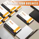 tutata Business Card Magnets, 2" x 3.5", 200 Pack, Strong Flexible Magnetic Tape, Self Adhesive Backings, for Fridge, Photos, Cards, Small Business Supplies