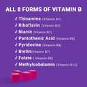 Vitamin B Complex with Vitamin C & Inositol Gummies, B Complex Vitamins for Women, Men & Adults, B Complex Gummy Vitamin B Supplement for Energy Immune Support