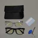 livho High Tech Blue Light Glasses - Advanced up to 99% Blue Light Blocking Computer Glasses - Screen Fatigue & UV Protection (*B1 Light Black+clear)