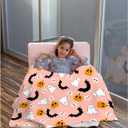 Cute Ghost Orange Blanket Gifts for Girls Women Kids Lightweight Throws Blanket Spooky for Boys - 40X50 Inch for Kids Soft Flannel Blankets Decorations