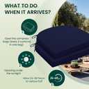 HARBOREST Outdoor Chair Cushions Set of 2, Water Resistant Patio Chair Cushions with Ties, Outdoor Seat Cushions for Patio Furniture, 17"x16"x2", Navy