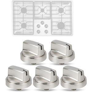 5Pcs Upgraded WB03X29300 Gas Stove Knobs for GE Range Surface Burner Knob, Gas Range Knobs Replacements for JGP3030SL1SS JGP3030SL2SS Cooktop Knob Replace for GE Part Number AP6301265 4585904