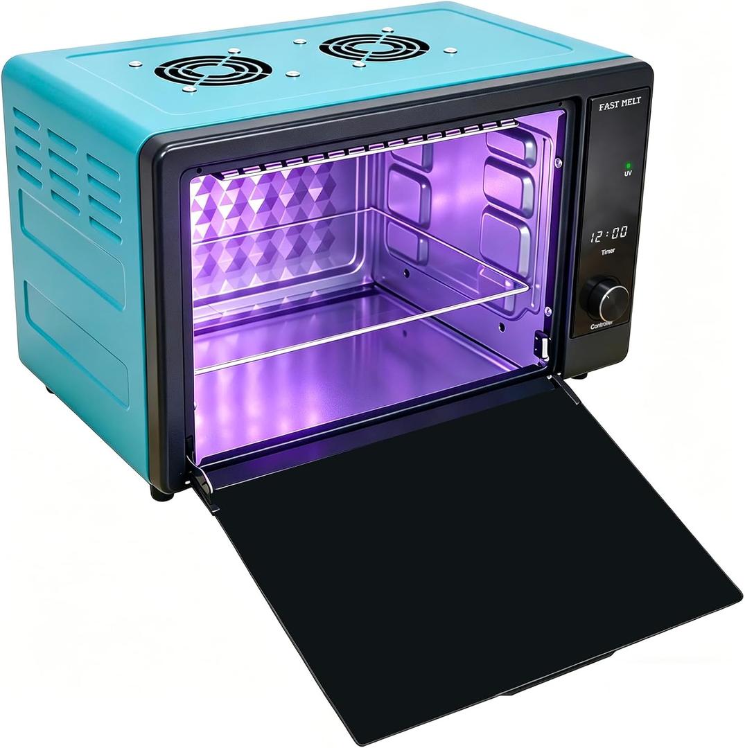 10L Large 395nm UV Resin Curing Machine with 150 LEDs & Reflective Cups 30% Faster Curing,Auto-Shutoff Safety Door Sensor, Silent Cooling Fans, HD Display UV Resin Curing Box for Craft DIY Decor