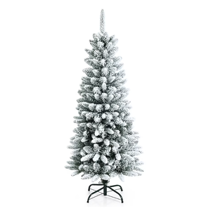 4.5-ft Pencil White Artificial Christmas Tree