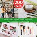 Choice Marts 200 Red & Green Merchandise Bags1.5Mil Thick 100 Red and 100 Green 9"x12" Glossy Suitable for Retail And Boutique With Handles