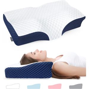 Adjustable Neck Pillows for Pain Relief Sleeping, Enhanced Ergonomic Contour Shoulder Support, Cooling Cervical Memory Foam Pillows, No Smell Orthopedic Bed Pillow for Side Back Stomach Sleeper