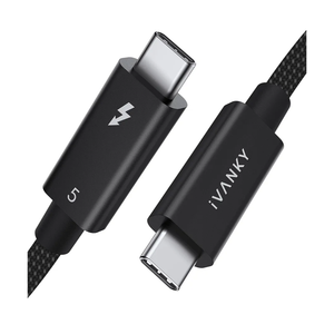 IVANKY | Intel Certified | Thunderbolt 5 Cable 3.3ft, up to 120Gbps and 240W, Premium Braided Thunderbolt Cable 80Gbps, Compatible with Thunderbolt 4/3, USB4, MacBook M4 Pro, iPhone 17/16/15-3.3FT