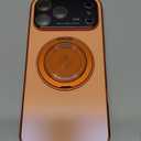 Togotomars for iPhone 17 Pro Max Case with Spin Magnetic Stand [Integrated Camera Cover] [Fit for MagSafe] Slim Shockproof Protection Phone case with Kickstand 6.9'', Cosmic Orange