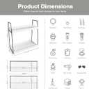 Forbena 2 Tier Bathroom Counter Organizer, White and Grey Coffee Bar Organizer for Countertop, Wood Shelf Tray for Vanity Makeup Storage, Small Kitchen Sink Top Organizers for Coffee Bar Station