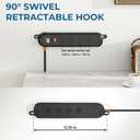 Outdoor Power Strip Weatherproof, 7-in-1 Surge Protector with 4 Wide Outlets 2USB A and 1USB C,1625W/13A, 6FT Flat Plug Multi-Plug Outdoor Extension Cord for Indoor Outdoor, UL FCC Listed