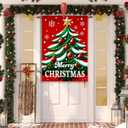 Merry Christmas Flags for Outside 28x40 - Large Christmas House Flags Double Sided - Big Xmas Outdoor Flag Decorative
