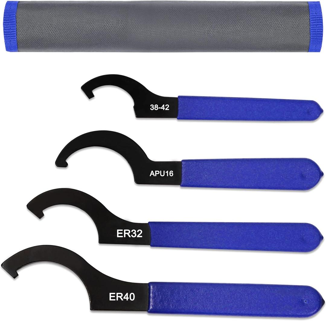 4Pcs Universal Coilover Spanner Wrench Set, Shock Wrench Adjustable Spanners for Most Car and Motorcycle Coil Over Shock Adjustments (4 pcs, Blue)