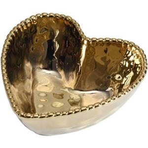 Pampa Bay Love is in the Air Heart Porcelain Bowl, Gold
