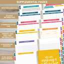 bloom daily planners New Undated Academic Year Teacher Planner & Calendar - 7 Period Lesson Plan Organizer Book with New Frosted Cover (9" x 11") - Learn with Joy