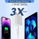 iPhone 16 15 Fast Charging,2Pack USB C Wall Charger Block Quick PD Adapter with 6Foot USB C to C Charger Cord Fast Charging for iPhone 16/16 ProMax/15 Plus/15 Pro, iPad 10/Mini 6/Air 4/5/Pro 12.9/11