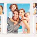Collage Picture Frame for Wall White Multi Photo Frame Holds 8x10 and 4x6 Pictures Family Photo Display Modern Farmhouse Home Dcor Gallery Wall Frame Hanging Horizontal or Vertical Picture Collage Display, 5 Opening