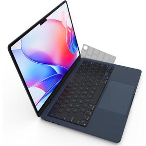Premium Ultra Thin Keyboard Cover Protector, Compatible with 2025-2021 M5/M4/M3/M2/M1 Pro/Max MacBook Pro 14/16, M4/M3/M2 MacBook Air 13/15, US Layout, Surround Touch ID