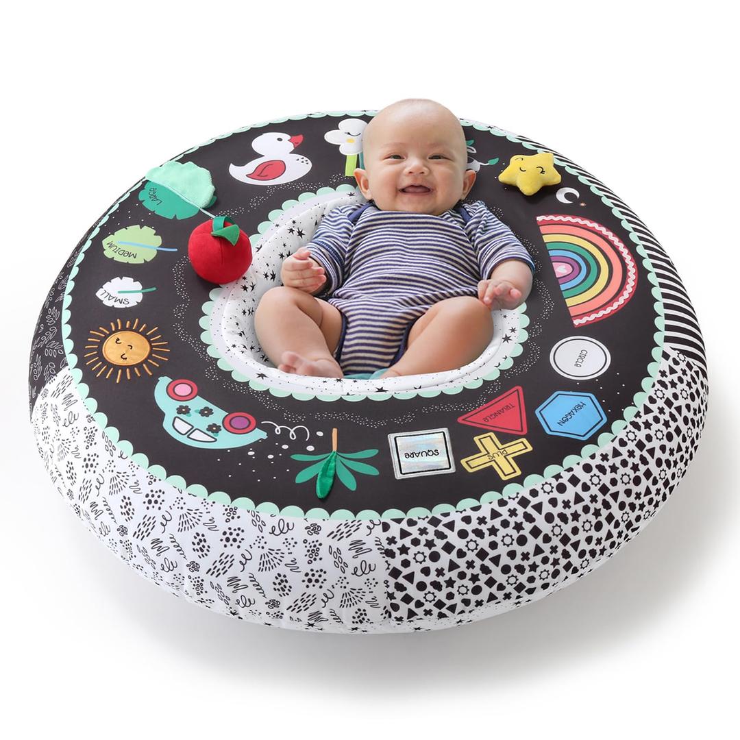 The Peanutshell Baby Boy or Girl Play Ring - Inflatable Seat, Sitting Support Chair, Unisex Activity Seats for Sitting Up, Play Ring for Babies 0-6 Months - Montessori