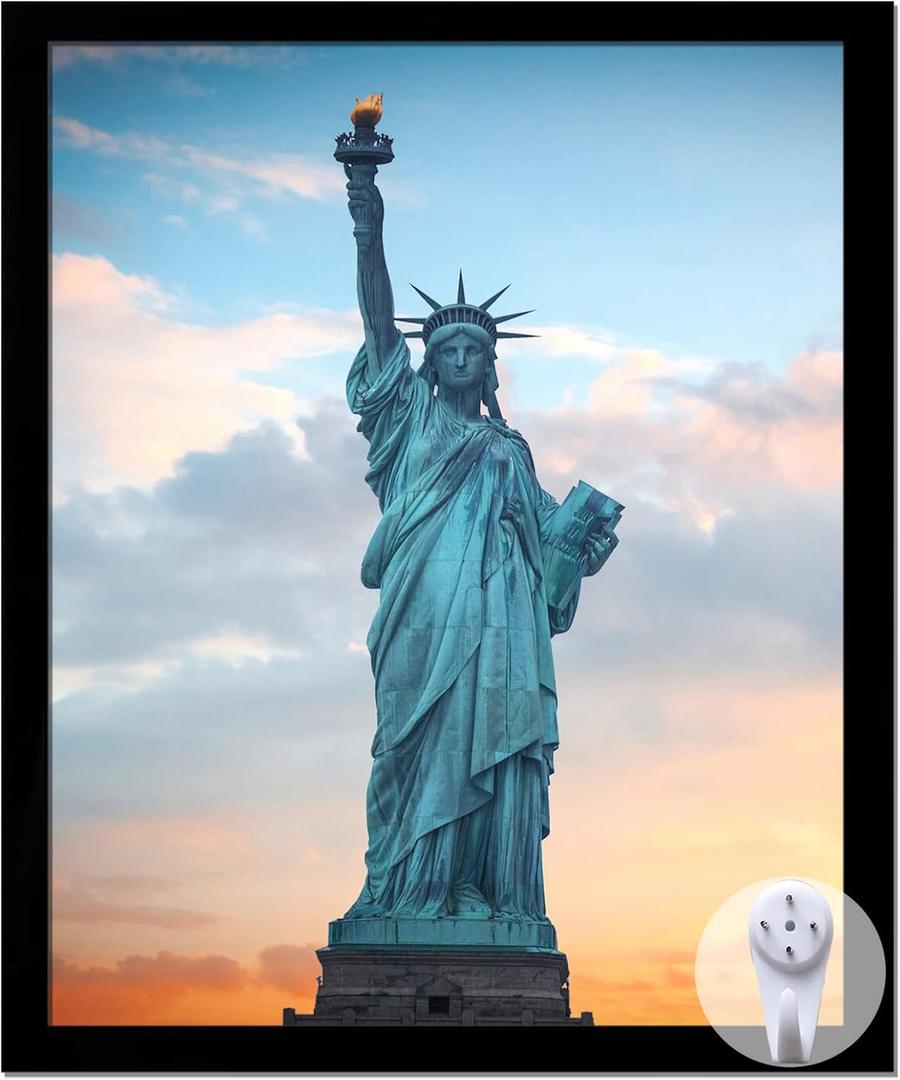 OMAIGAR 20x24 Picture Frame for 20 by 24 Poster Photo Canvas Certificate Black High Transparent Photo Frame Wall Desktop Horizontal Vertical 20 x 24